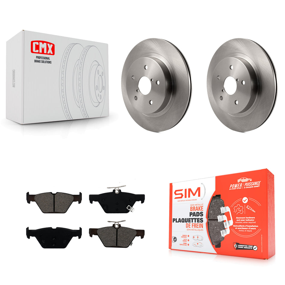 Rear Disc Brake Rotors And Semi-Metallic Pads Kit For Subaru Outback Legacy WRX K8S-102733