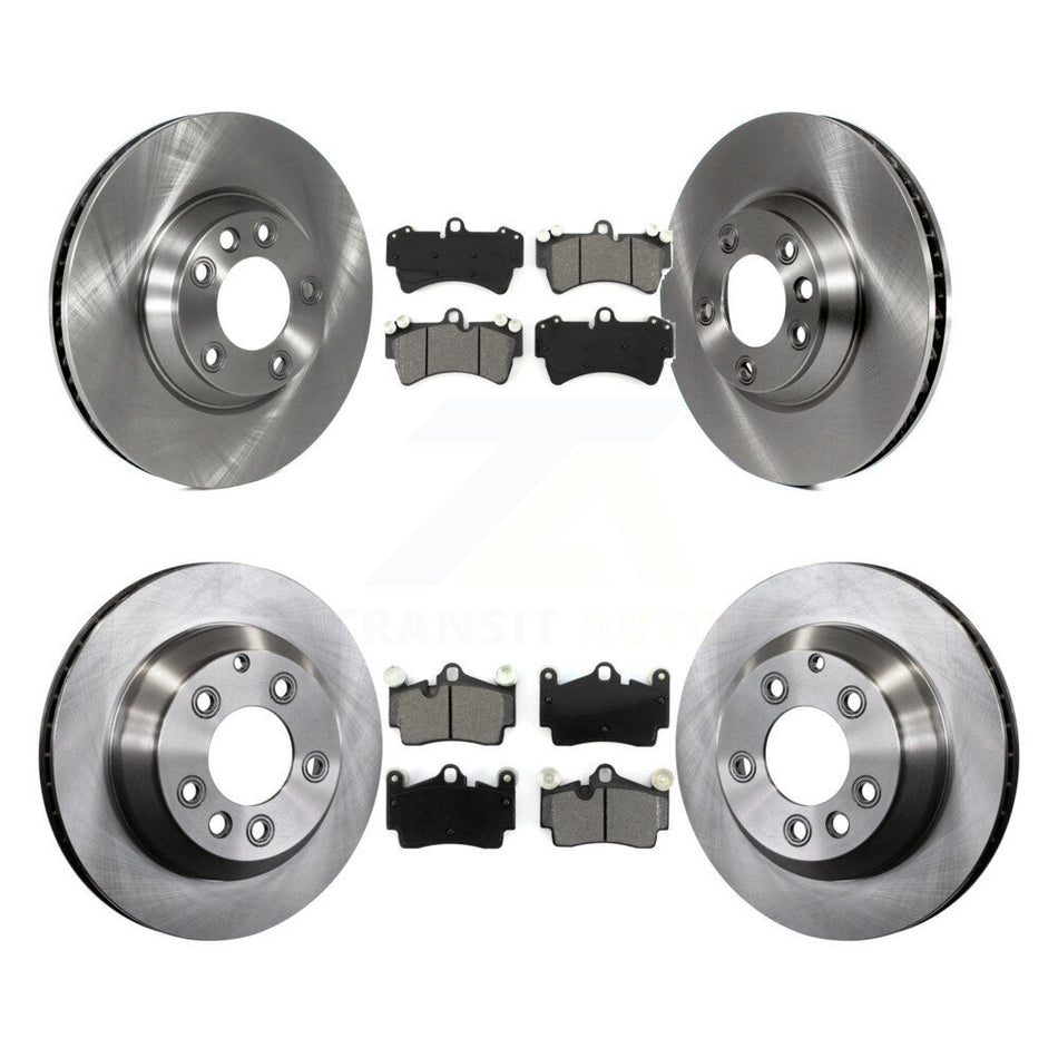 Front Rear Disc Brake Rotors And Semi-Metallic Pads Kit (6Pc) For Audi Q7 Volkswagen Touareg K8S-102740