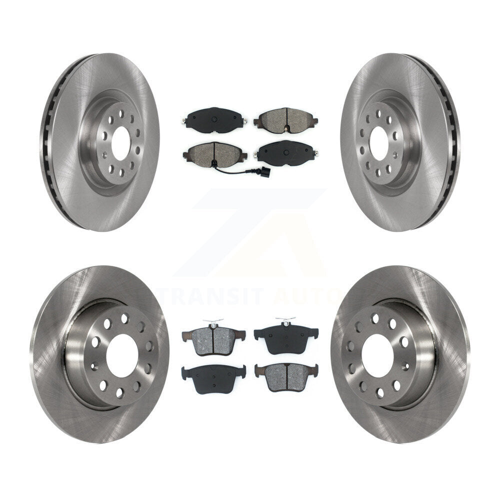 Front Rear Brake Rotors Semi-Metallic Pad Kit For Audi A3 With 340mm Diameter Rotor K8S-102806