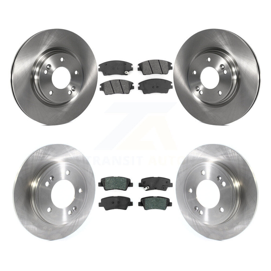 Front Rear Disc Brake Rotors And Semi-Metallic Pads Kit For 2017-2020 Hyundai Elantra 1.6L K8S-102808