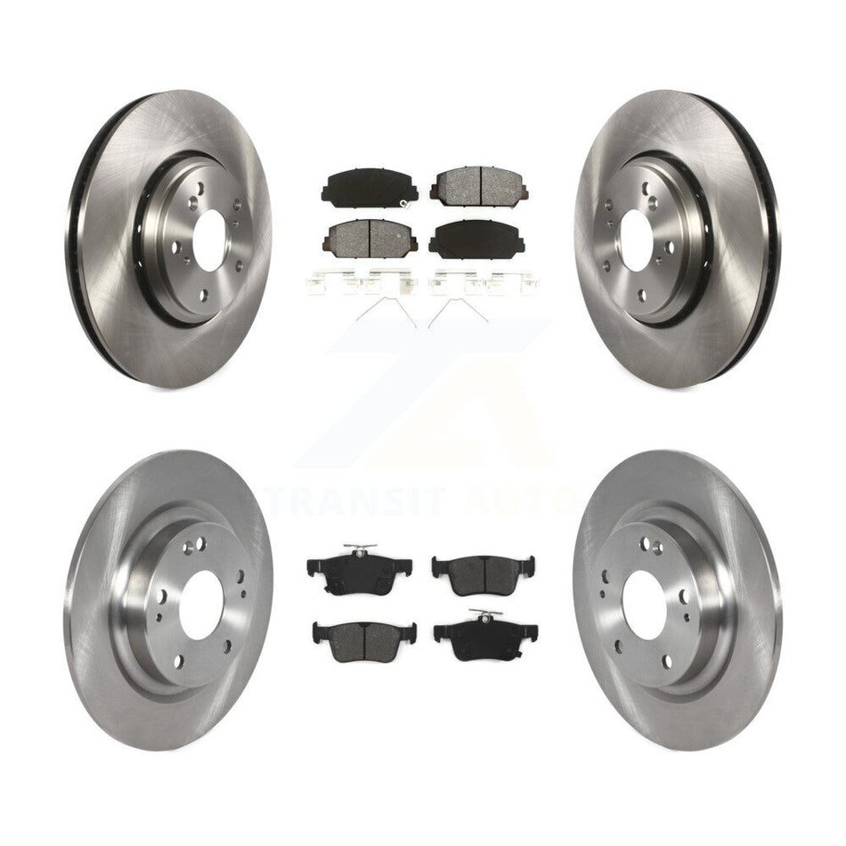 Front Rear Disc Brake Rotors And Semi-Metallic Pads Kit For Honda Civic K8S-102810