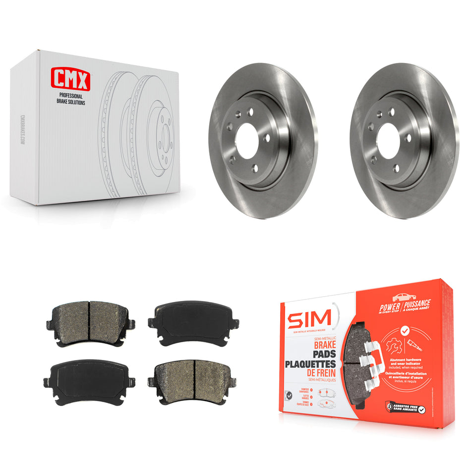 Rear Disc Brake Rotors And Semi-Metallic Pads Kit For Audi Q5 A4 allroad K8S-102823