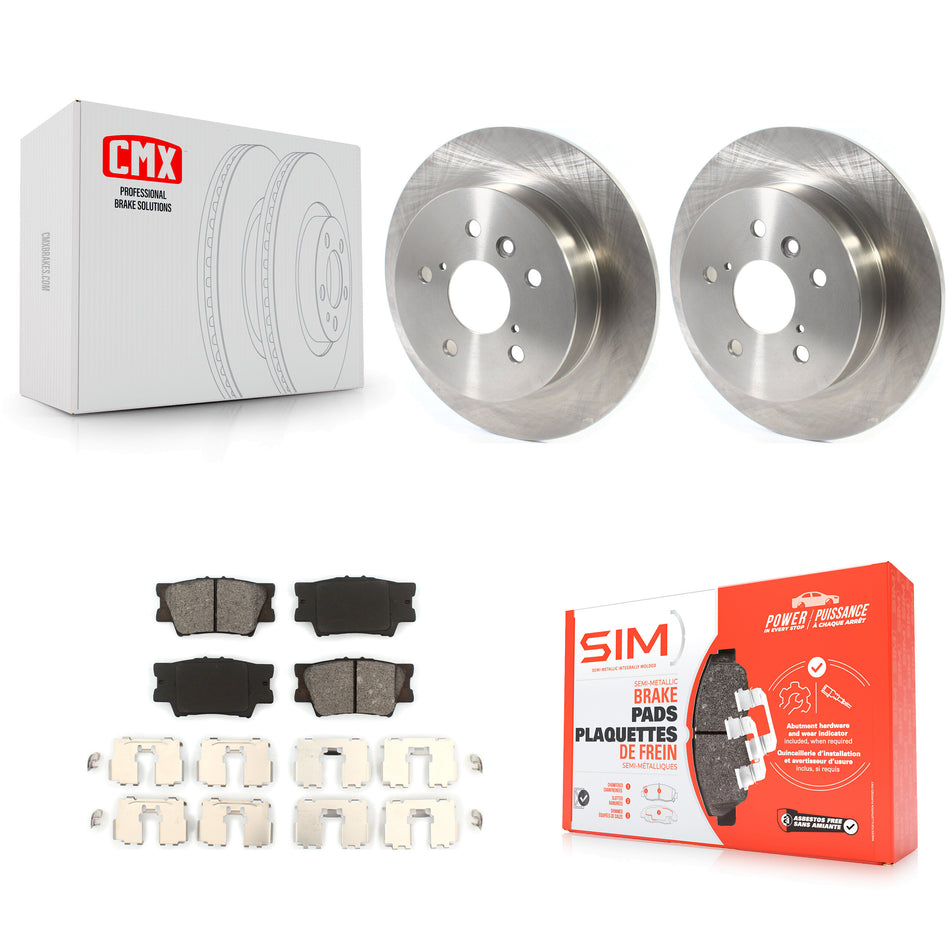 Rear Disc Brake Rotors And Semi-Metallic Pads Kit For Toyota Camry K8S-102826
