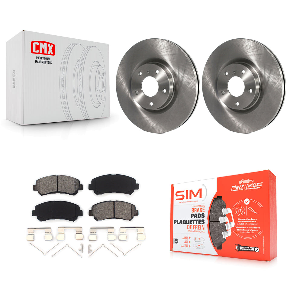 Front Disc Brake Rotors And Semi-Metallic Pads Kit For Nissan Maxima K8S-102839