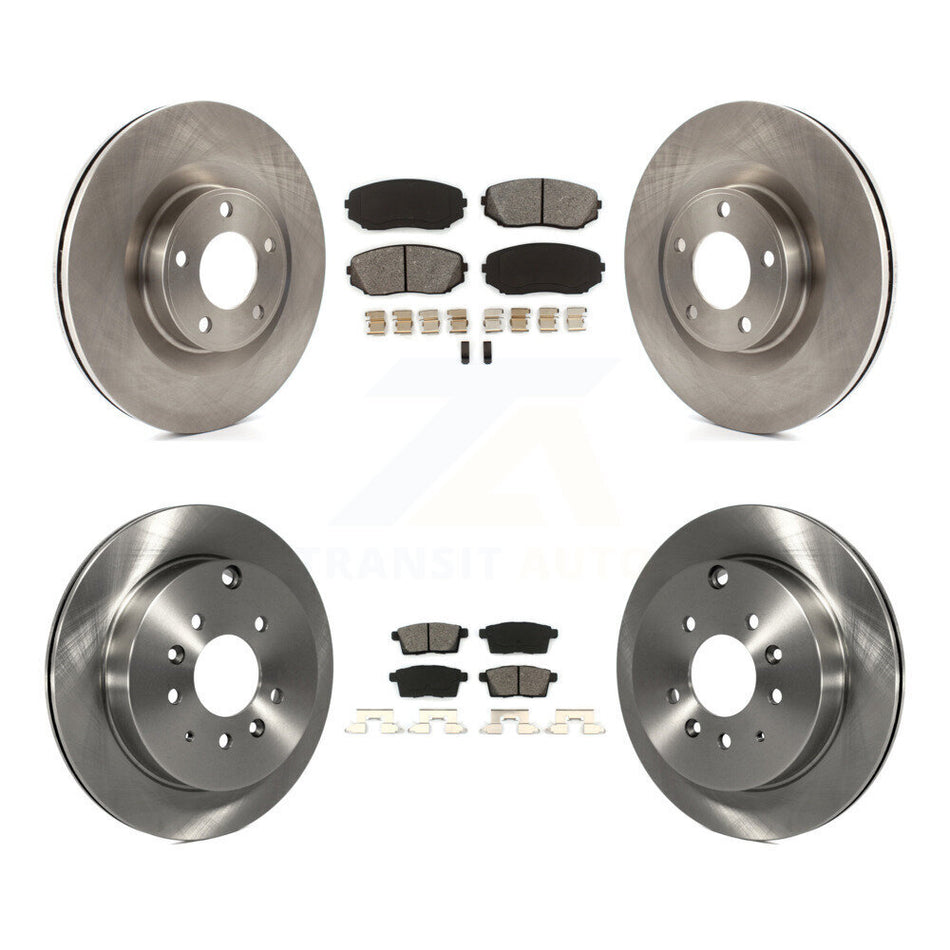 Front Rear Disc Brake Rotors And Semi-Metallic Pads Kit For Ford Edge Lincoln MKX K8S-102843