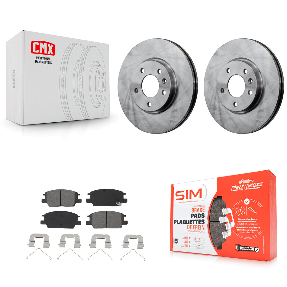Front Disc Brake Rotors And Semi-Metallic Pads Kit For Chevrolet Equinox Malibu GMC Terrain Buick LaCrosse Regal Sportback TourX K8S-102854