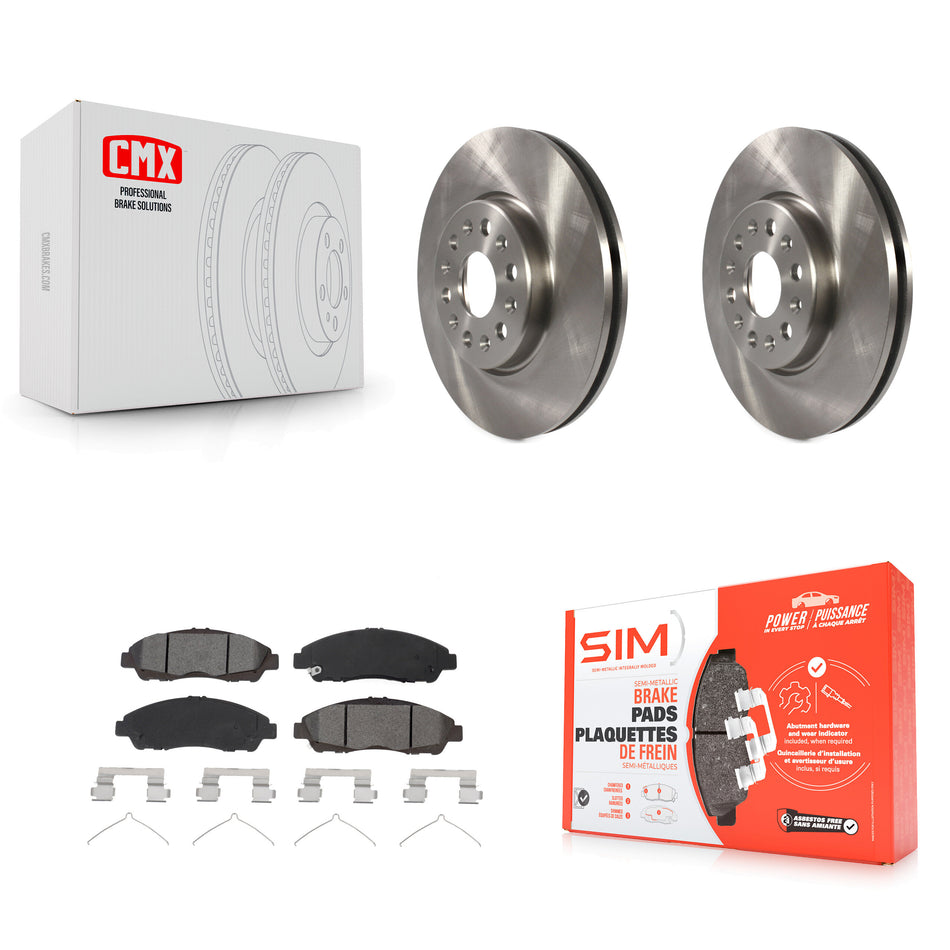 Front Disc Brake Rotors And Semi-Metallic Pads Kit For Chevrolet Traverse GMC Acadia Buick Enclave Blazer K8S-102856