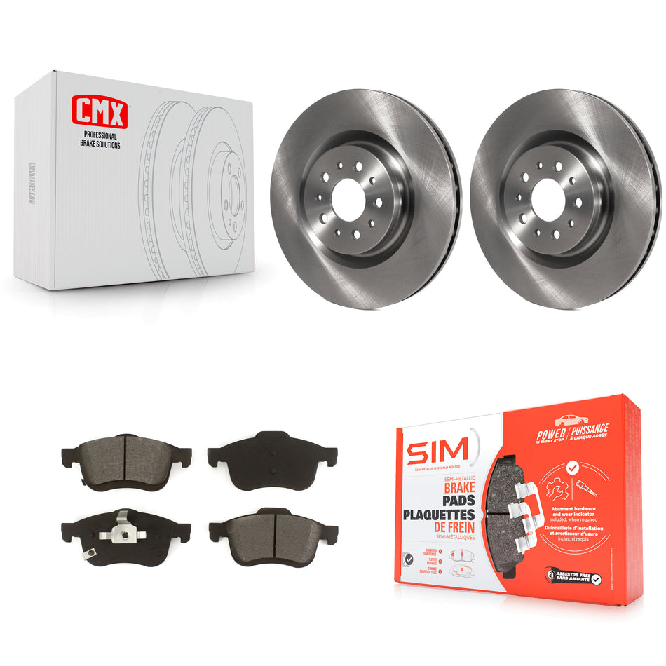 Front Disc Brake Rotors And Semi-Metallic Pads Kit For 2015-2019 Ram ProMaster City K8S-102860