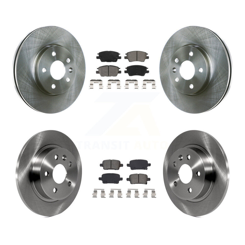 Front Rear Disc Brake Rotors And Semi-Metallic Pads Kit For 2016 Chevrolet Cruze With 268mm Diameter Rotor K8S-102890