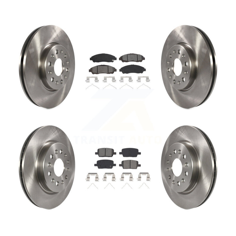 Front Rear Disc Brake Rotors And Semi-Metallic Pads Kit For Chevrolet Traverse GMC Acadia Buick Enclave Blazer K8S-102900