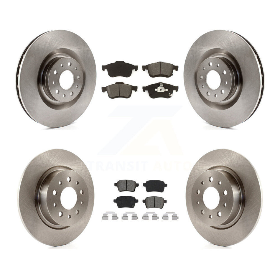 Front Rear Disc Brake Rotors And Semi-Metallic Pads Kit For 2014-2020 Fiat 500L K8S-102905