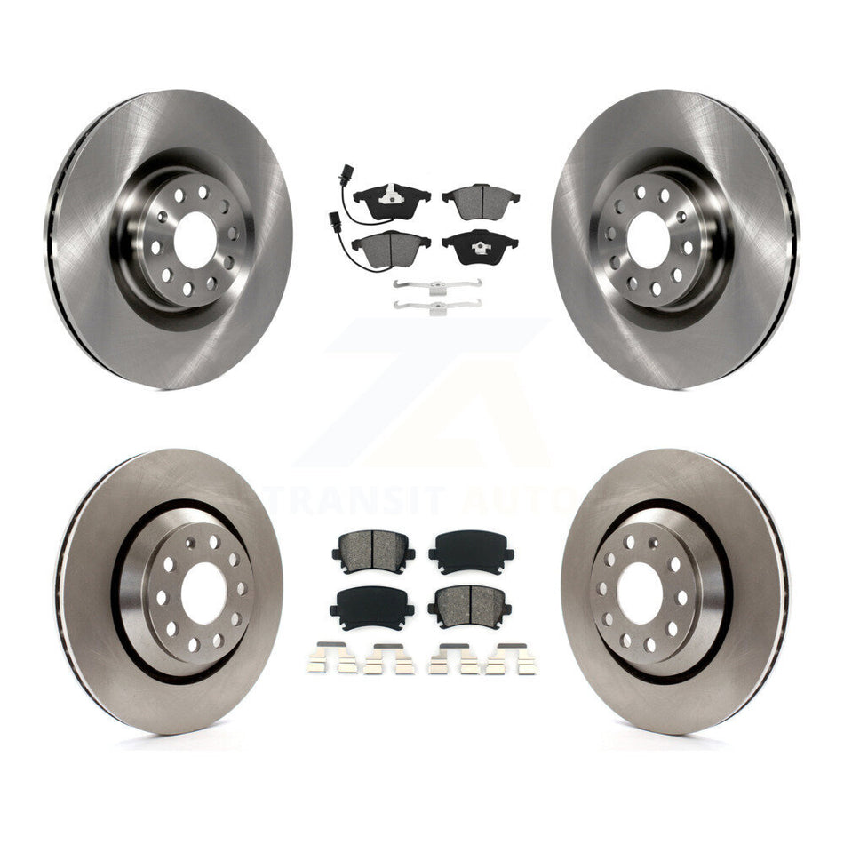 Front Rear Disc Brake Rotors And Semi-Metallic Pads Kit For Volkswagen Passat CC Golf R R32 K8S-102913
