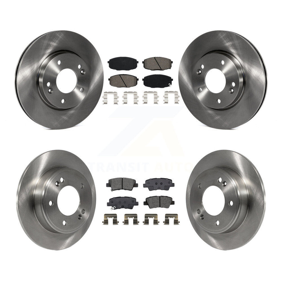 Front Rear Brake Rotor & Semi-Metallic Pad Kit For Kia Hyundai Forte Kona Soul Elantra GT K8S-102926