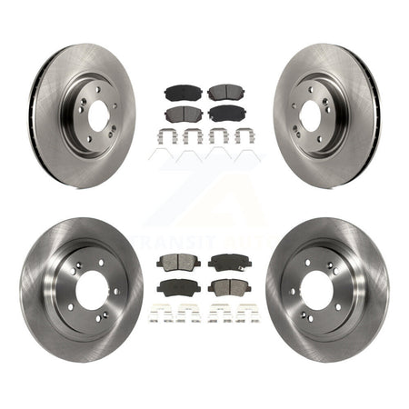 Front Rear Disc Brake Rotors And Semi-Metallic Pad Kit For 2016 Hyundai Sonata GAS engine K8S-102929