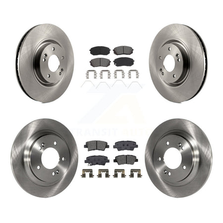 Front Rear Brake Rotor & Semi-Metallic Pad Kit For Kia Optima With Electric Parking K8S-102930