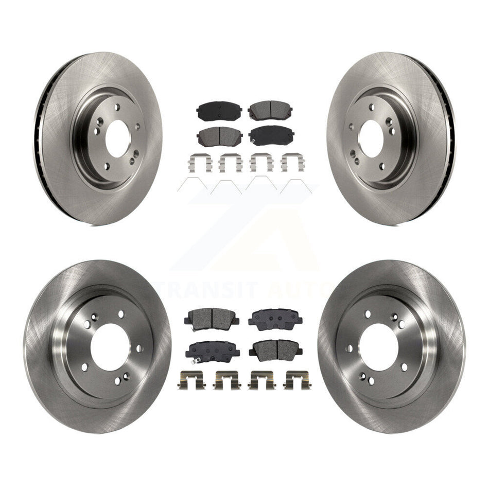Front Rear Brake Rotor & Semi-Metallic Pad Kit For Kia Optima With Electric Parking K8S-102930