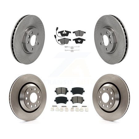 Front Rear Disc Brake Rotors And Semi-Metallic Pads Kit For Volkswagen CC K8S-102931