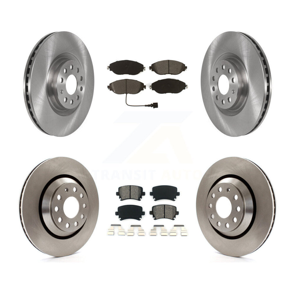 Front Rear Disc Brake Rotors And Semi-Metallic Pads Kit For Volkswagen GTI K8S-102942