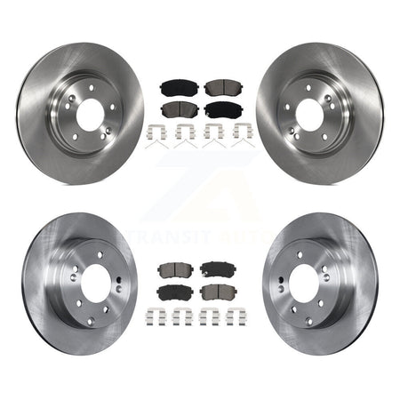 Front Rear Brake Rotor And Semi-Metallic Pad Kit For Kia Optima With Manual Parking K8S-102945