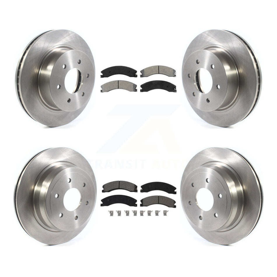 Front Rear Disc Brake Rotors And Semi-Metallic Pads Kit For 2016-2019 Nissan TITAN XD K8S-102950