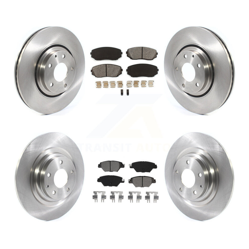 Front Rear Disc Brake Rotors And Semi-Metallic Pads Kit For 2016-2022 Mazda CX-9 K8S-102954