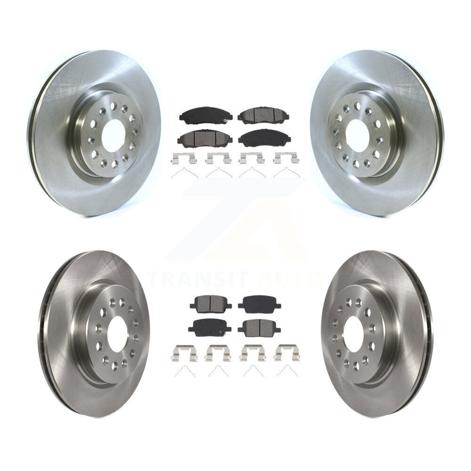 Front Rear Disc Brake Rotors And Semi-Metallic Pads Kit For Cadillac XT5 Buick Enclave XT6 K8S-102957