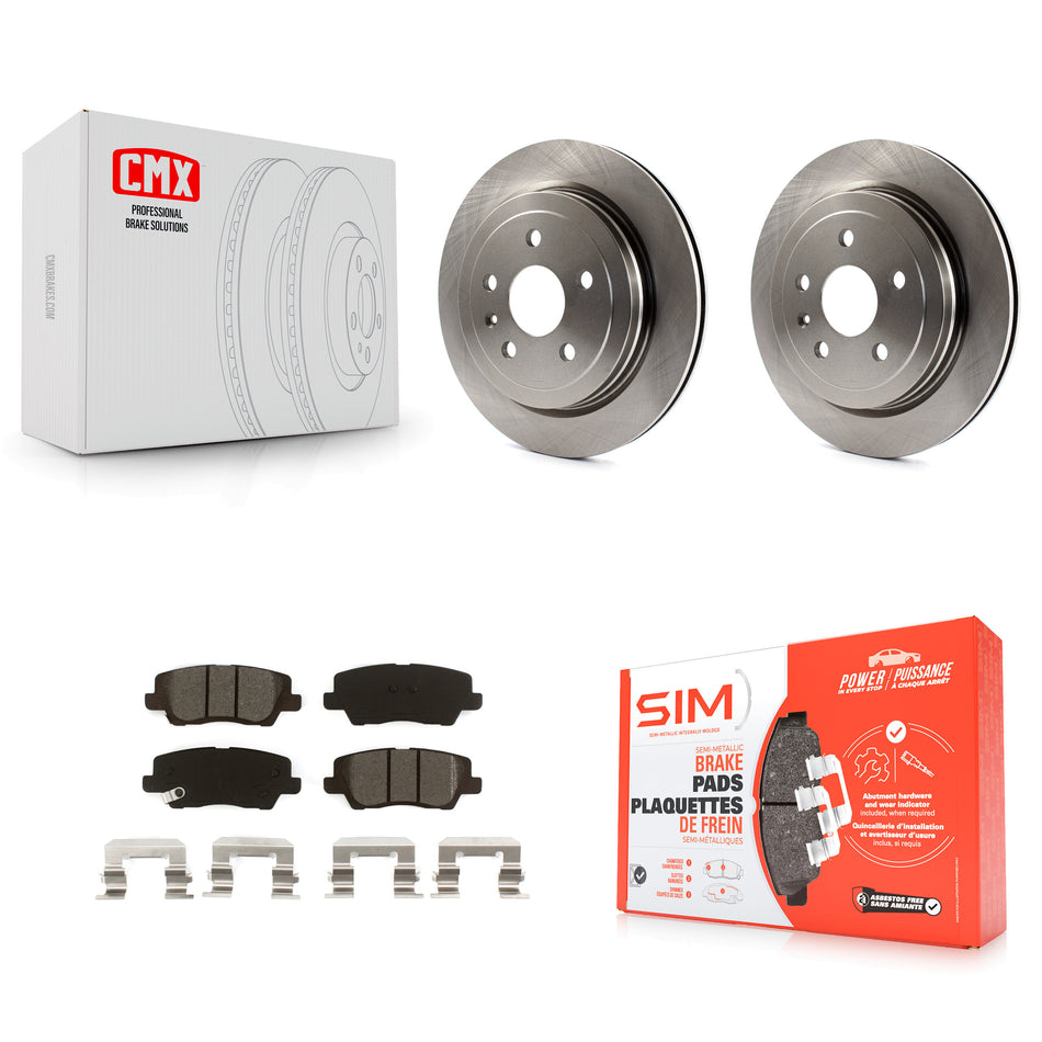 Rear Disc Brake Rotors And Semi-Metallic Pads Kit For Cadillac CTS K8S-102959