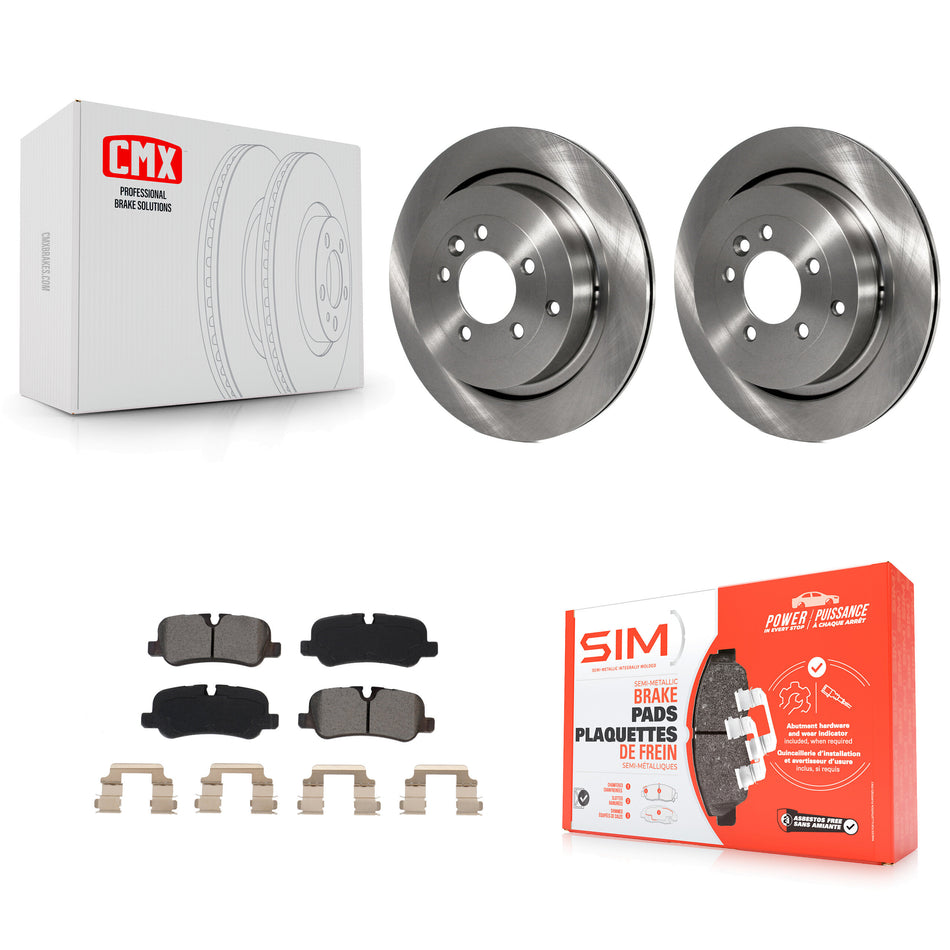 Rear Disc Brake Rotors And Semi-Metallic Pads Kit For Land Rover Range Sport LR4 LR3 K8S-102971