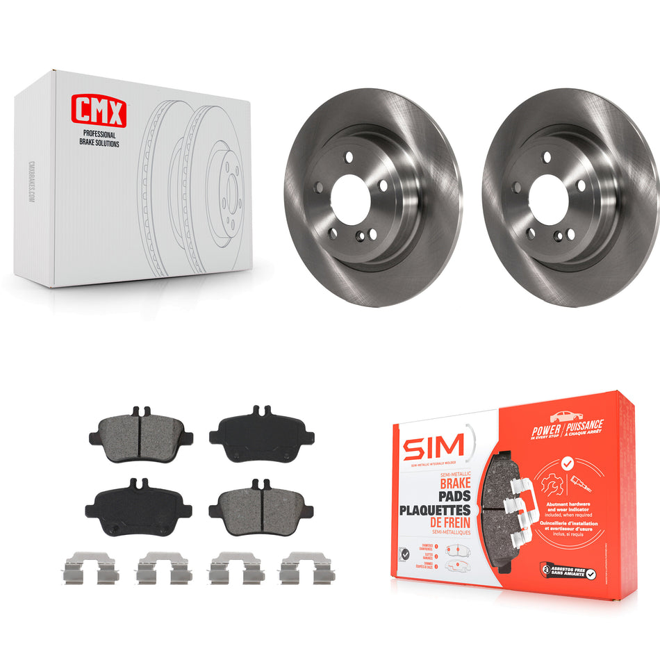Rear Disc Brake Rotors And Semi-Metallic Pads Kit For Mercedes-Benz GLA250 CLA250 INFINITI QX30 B Electric Drive B250e K8S-102979