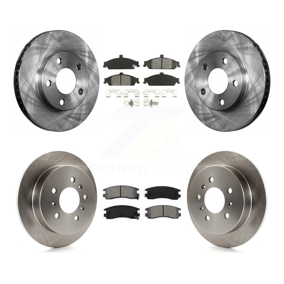 Front Rear Disc Brake Rotors And Semi-Metallic Pads Kit For Pontiac Grand Am Oldsmobile Alero K8S-102997