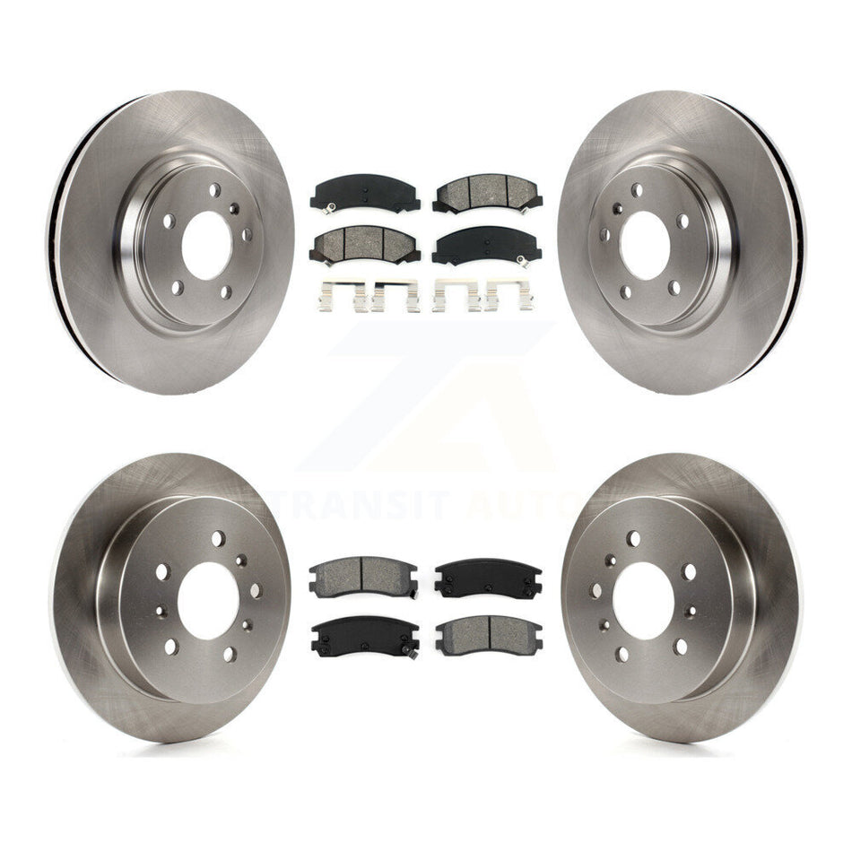 Front Rear Disc Brake Rotors And Semi-Metallic Pads Kit For Buick LaCrosse Allure K8S-103000