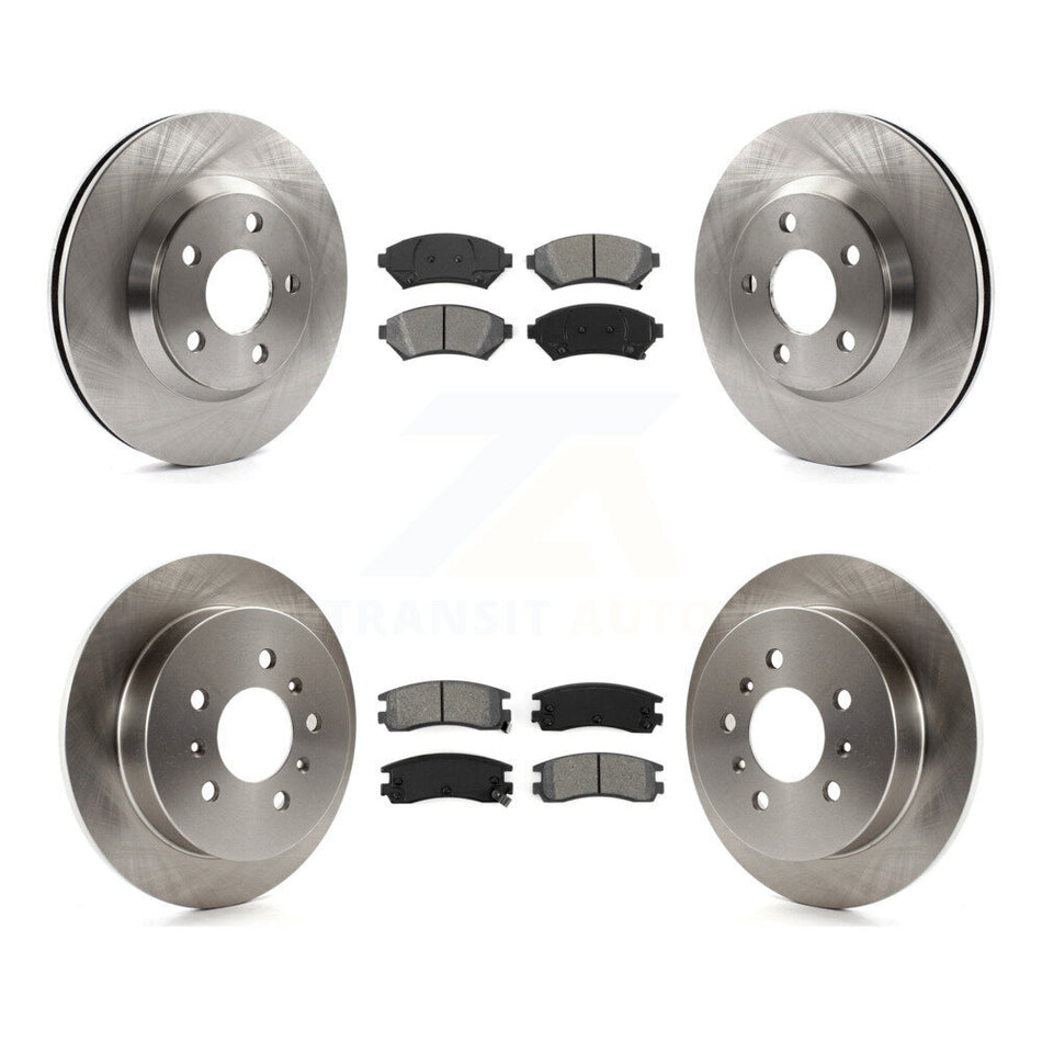 Front Rear Disc Brake Rotors And Semi-Metallic Pads Kit For 2005-2005 Chevrolet Impala Monte Carlo From Chassis/VIN #59143076 K8S-103003