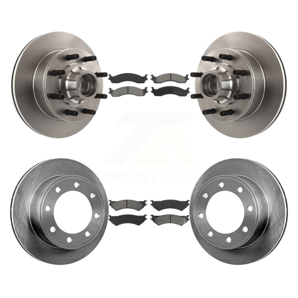 Front Rear Disc Brake Rotors And Semi-Metallic Pads Kit For Ford E-250 Econoline E-350 Super Duty Club Wagon K8S-103063
