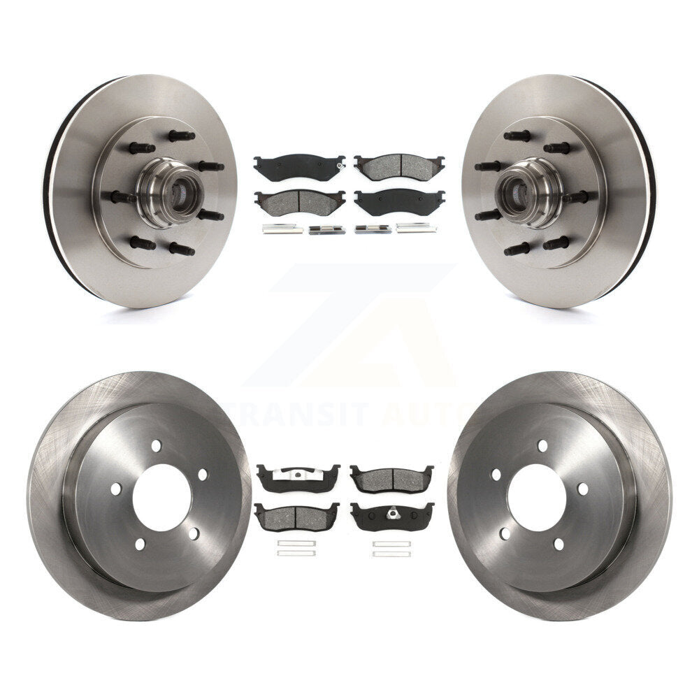 Front Rear Disc Brake Rotors And Semi-Metallic Pads Kit For 2004 Ford F-150 Heritage RWD K8S-103074