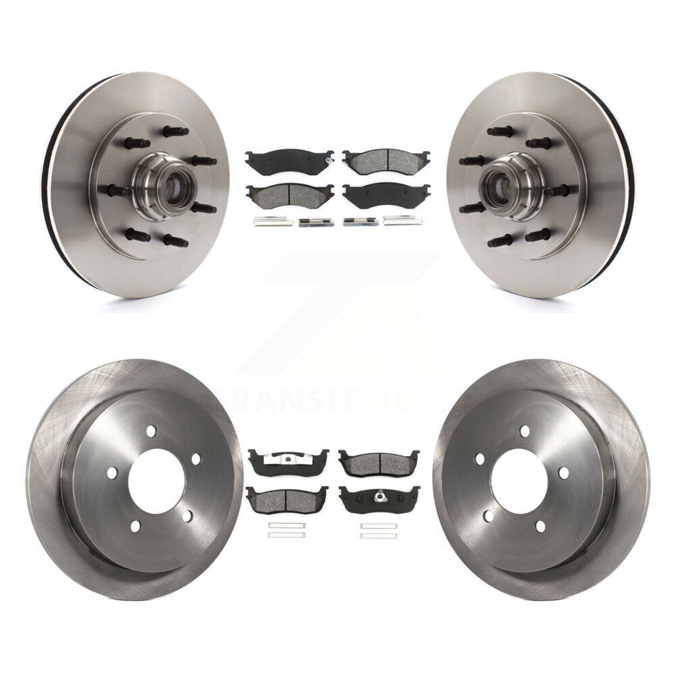 Front Rear Disc Brake Rotors And Semi-Metallic Pads Kit For 2004 Ford F-150 Heritage RWD K8S-103074