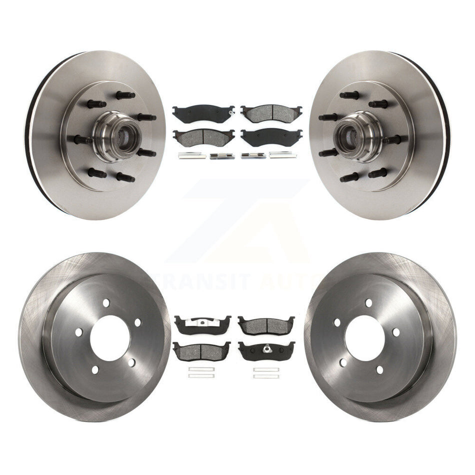 Front Rear Disc Brake Rotors And Semi-Metallic Pads Kit For 2004 Ford F-150 Heritage RWD K8S-103074