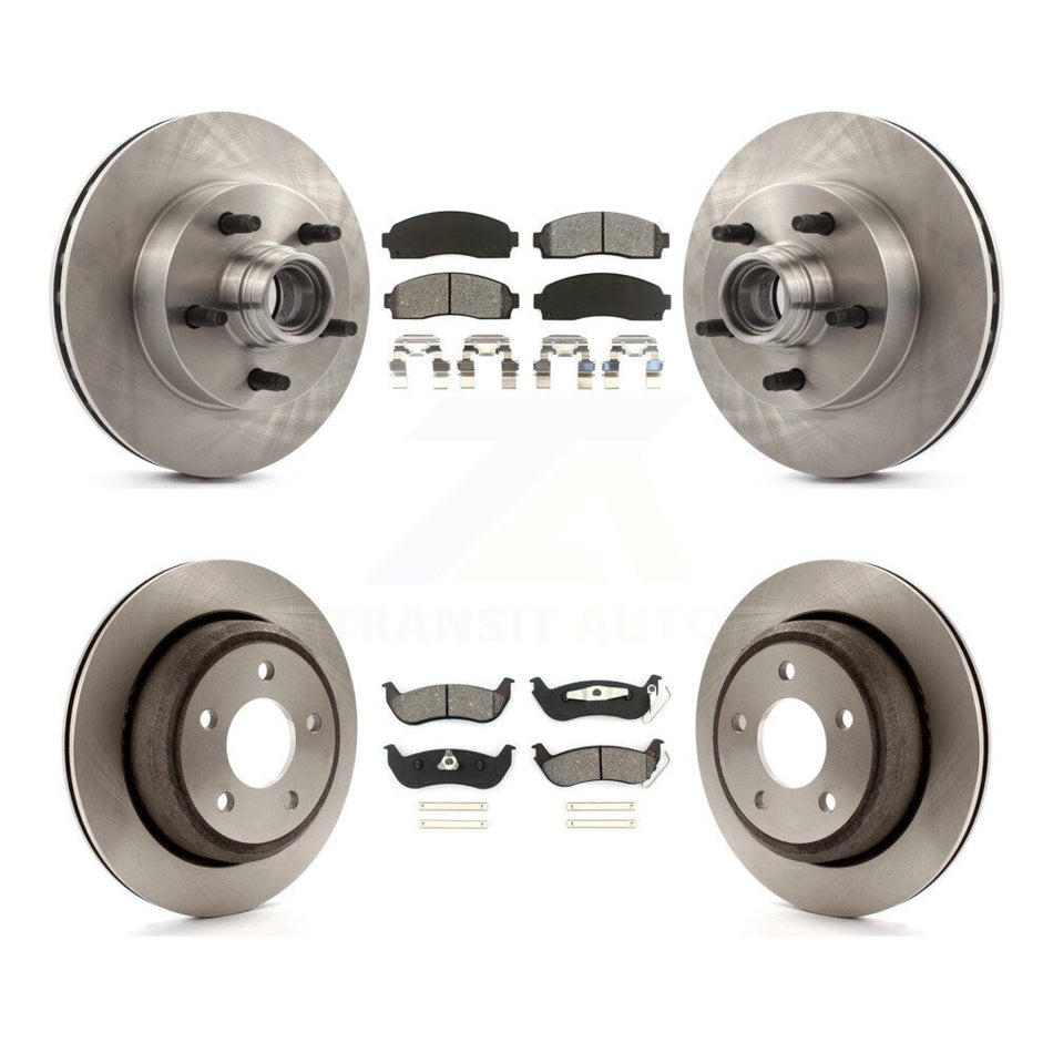 Front Rear Disc Brake Rotors And Semi-Metallic Pads Kit For 2010 Mazda B2300 With 10.25" Diameter Rotor K8S-103076