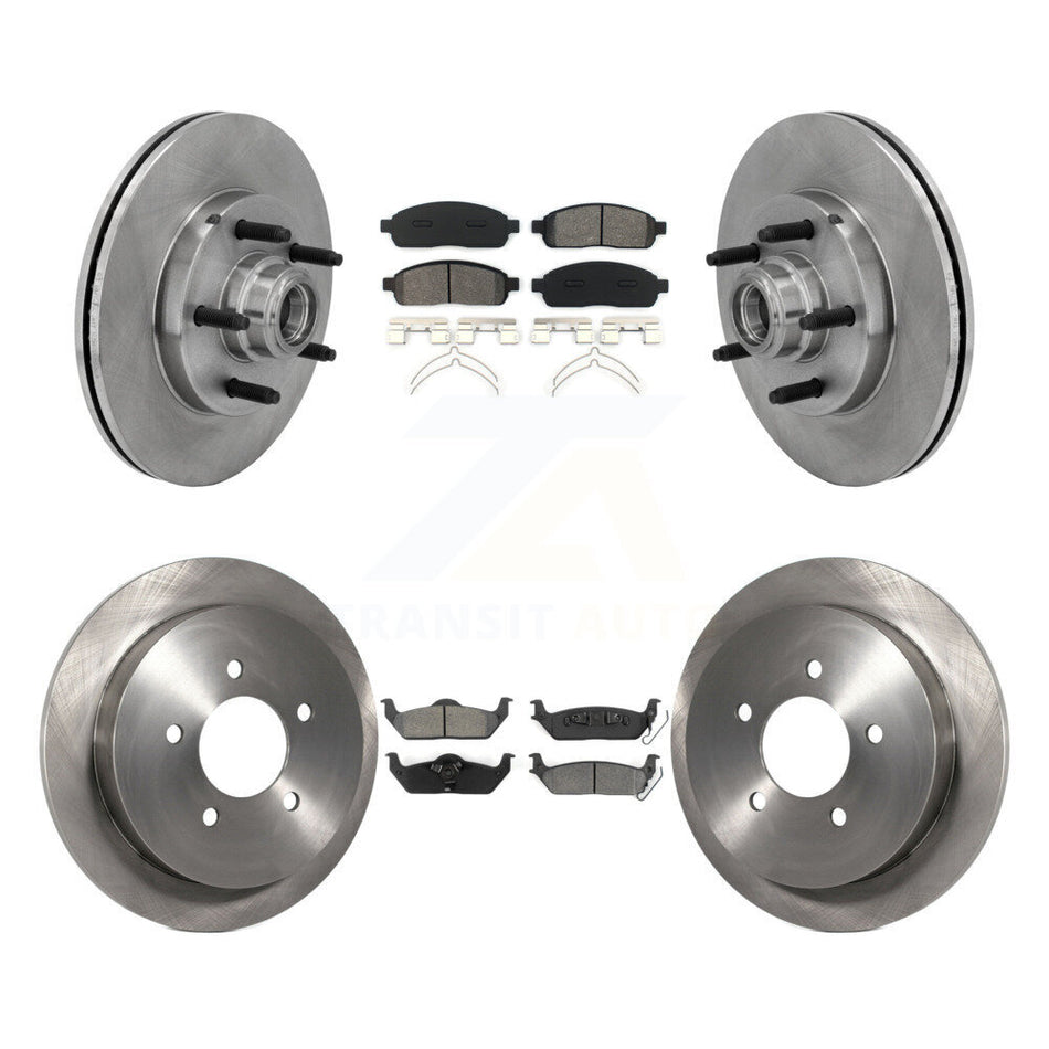 Front Rear Disc Brake Rotors And Semi-Metallic Pads Kit For 2004 Ford F-150 RWD With 5 Lug Wheels 11th Digit Of Vin Is C K8S-103081