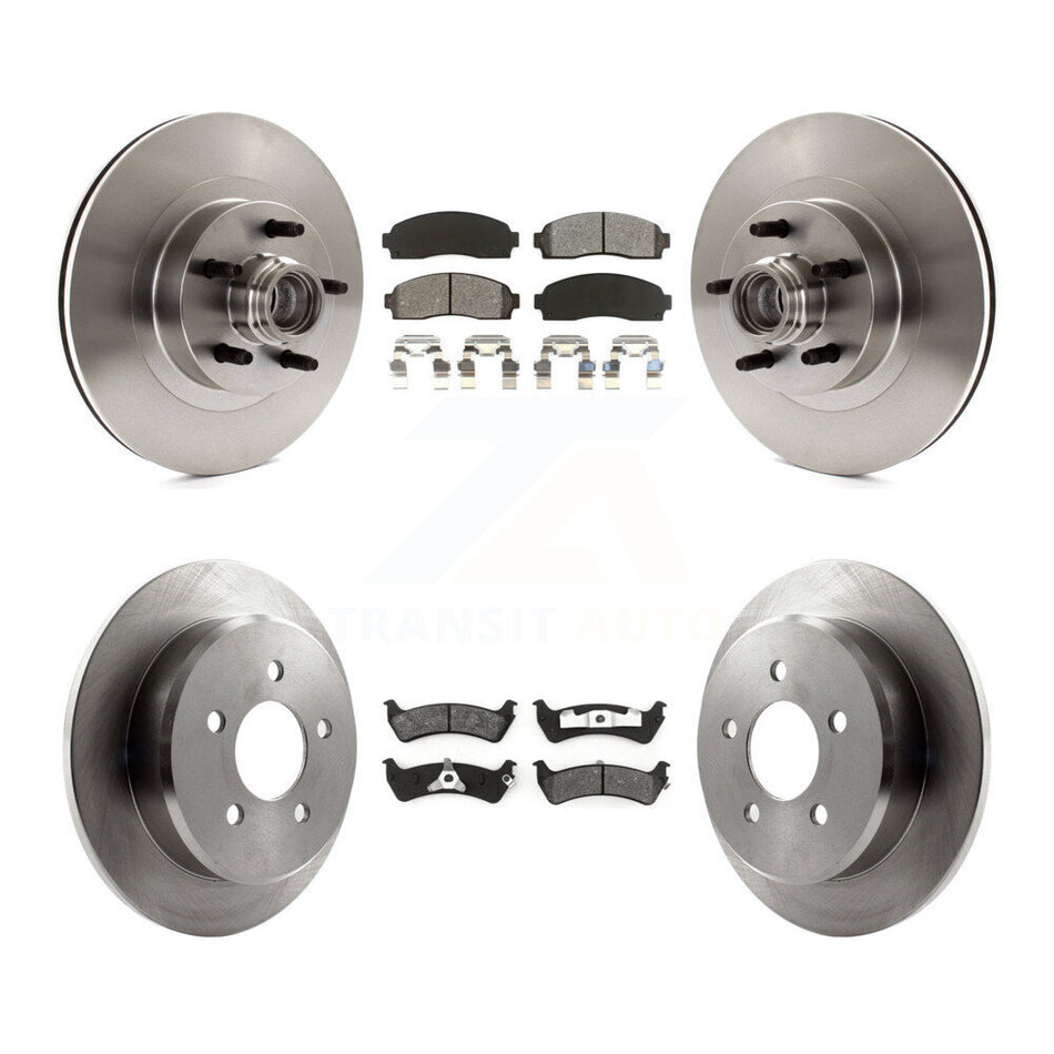Front Rear Disc Brake Rotors And Semi-Metallic Pads Kit For 2001 Ford Explorer Sport RWD K8S-103085