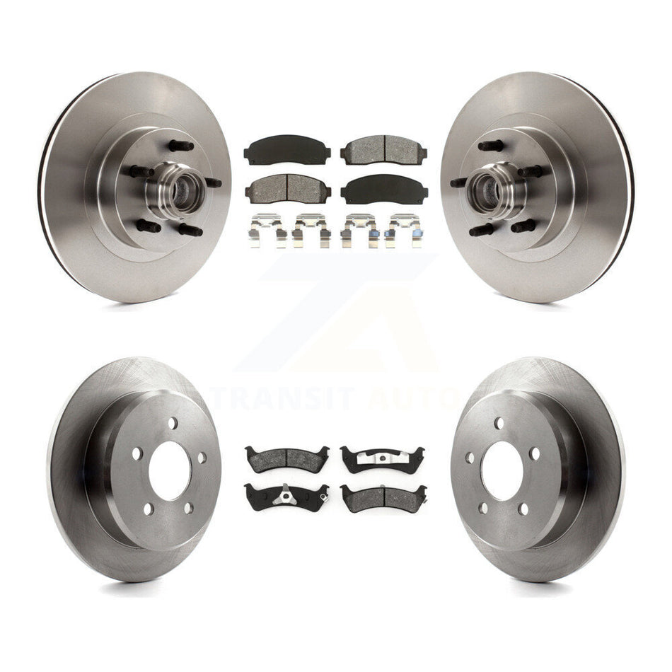 Front Rear Disc Brake Rotors And Semi-Metallic Pads Kit For 2001 Ford Explorer Sport RWD K8S-103085