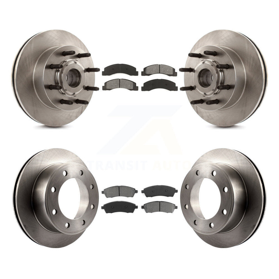 Front Rear Disc Brake Rotors And Semi-Metallic Pads Kit For 2005 Ford Excursion RWD K8S-103091