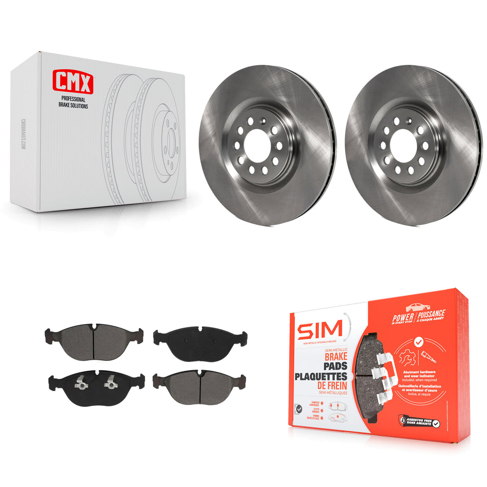 Front Disc Brake Rotors And Semi-Metallic Pads Kit For 2006 Audi TT Quattro 3.2L K8S-103112