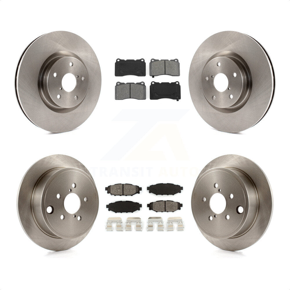 Front Rear Brake Rotors Semi-Metallic Pad Kit For 2014 Subaru WRX With 15\\" Factory Wheels K8S-103122