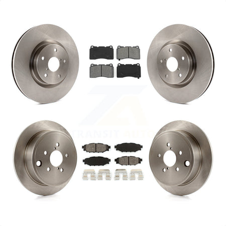 Front Rear Brake Rotors Semi-Metallic Pad Kit For 2014 Subaru WRX With 15\\" Factory Wheels K8S-103122