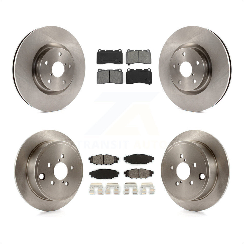 Front Rear Brake Rotors Semi-Metallic Pad Kit For 2014 Subaru WRX With 15\\" Factory Wheels K8S-103122