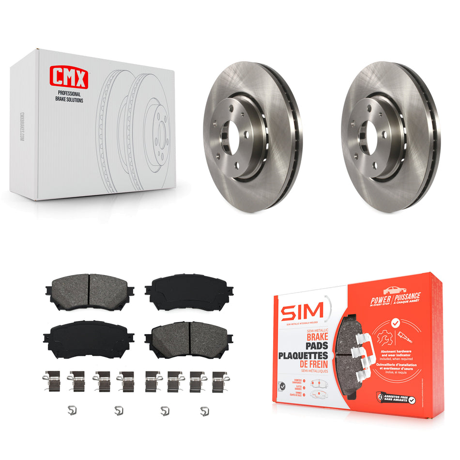 Front Disc Brake Rotors And Semi-Metallic Pads Kit For 2019-2021 Mazda 6 Naturally Aspirated K8S-103133