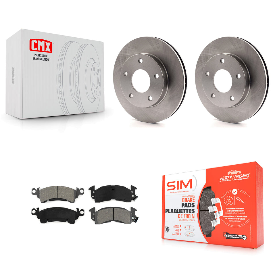 Front Disc Brake Rotors And Semi-Metallic Pads Kit For GMC Jimmy K8S-103144