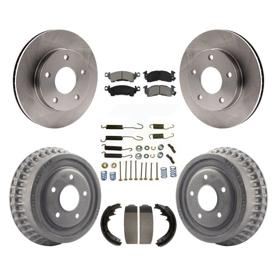 Front Rear Disc Brake Rotors Semi-Metallic Pads And Drum Kit (7Pc) For GMC Jimmy K8S-103146