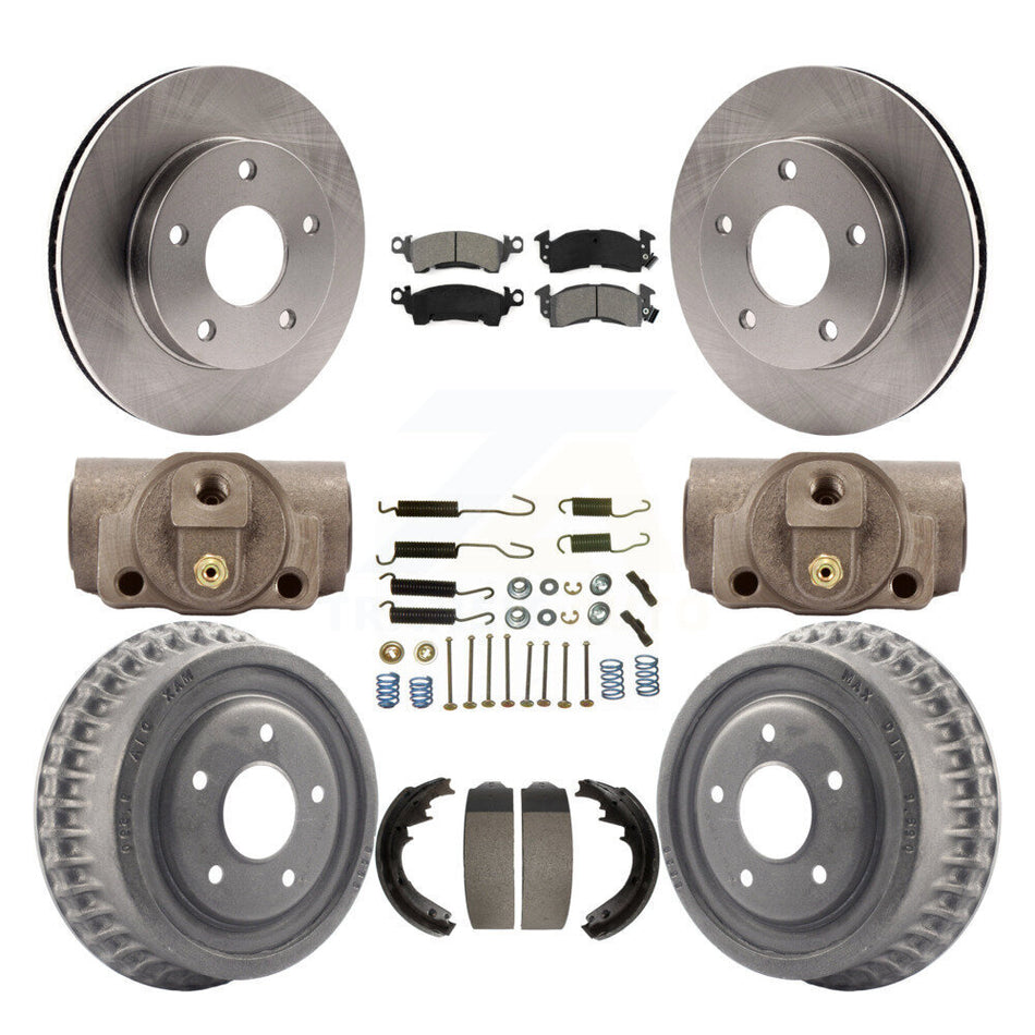 Front Rear Disc Brake Rotors Semi-Metallic Pads And Drum Kit (9Pc) For GMC Jimmy K8S-103147