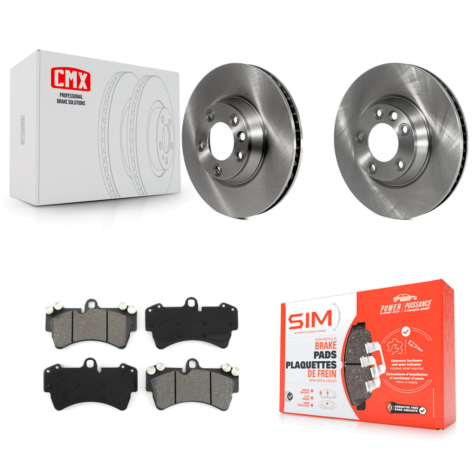 Front Disc Brake Rotors And Semi-Metallic Pads Kit For Audi Q7 Porsche Cayenne Volkswagen Touareg K8S-103151